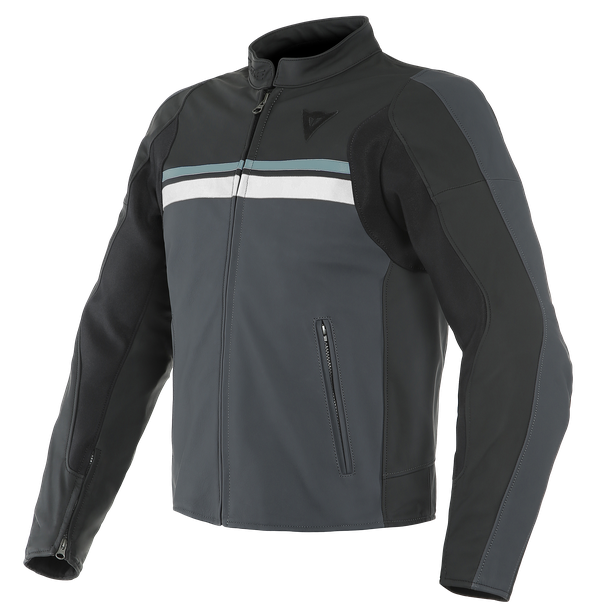 Куртка кожаная Dainese HF 3 Black/Ebony/N.-Atlantic/Glacier-Gray