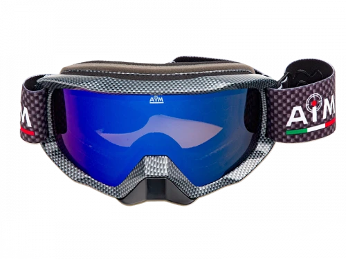Очки снегоходные с двойной линзой AiM (PRO) 186-102 Carbon Glossy