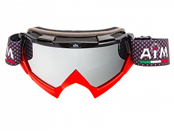 Очки кроссовые AIM (PRO), черно-красные