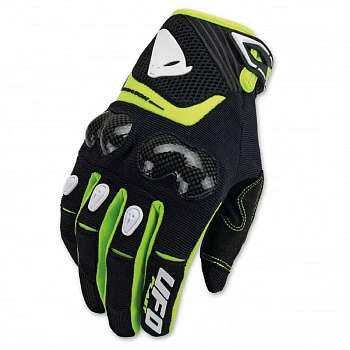 Мотоперчатки UFO CARBON GLOVE Black/Neon Yellow