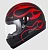 Мотошлем SOMAN H9, matte black red flame