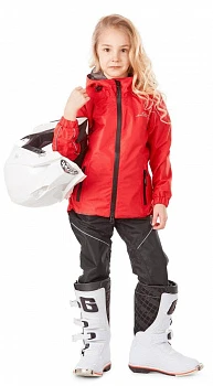 Детский комплект дождевой (куртка, брюки) EVO Kids RED (мембрана)