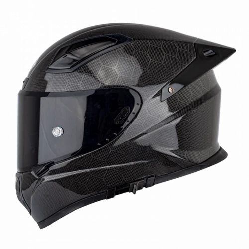 Мотошлем SOMAN Х8, snake carbon fiber black