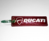 Брелок на ключи Ducati, красно-белый, 10х3 см.