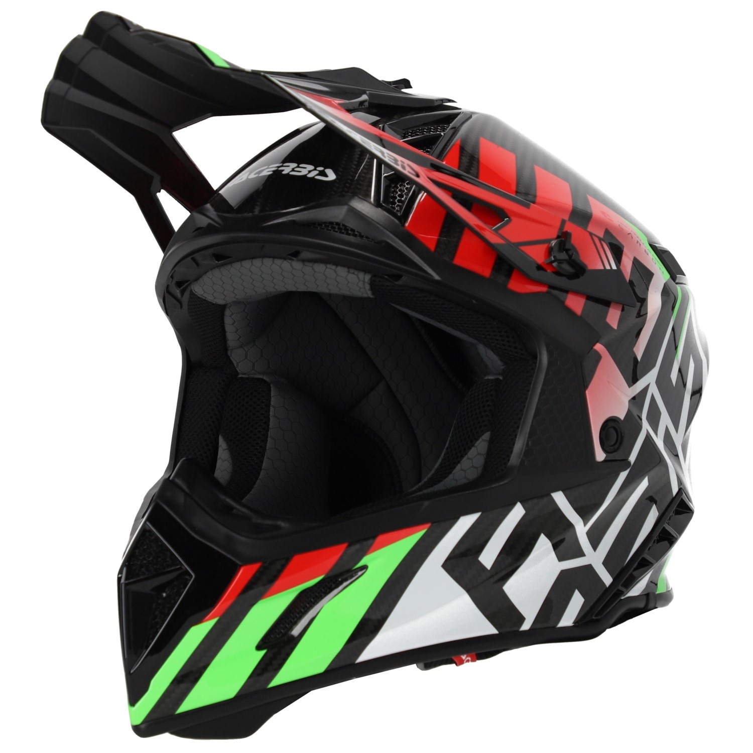 Шлем Acerbis STEEL CARBON 22-06 Green/Red