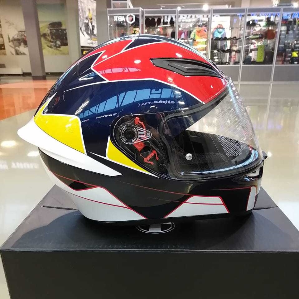 Мотошлем AGV K1 multi, pitlane blue/red/yellow  Купить мотошлем по  выгодной цене в Москве