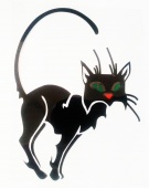 Praid наклейка "Кошка выгнулась", светоотражающая, 13х12 см