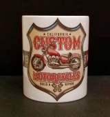 Кружка PresentPhoto Custom motorcycles 1987, белая