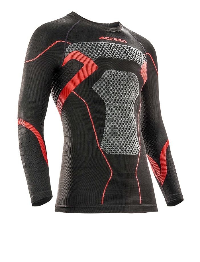 Термобелье кофта мужская  Acerbis X-BODY WINTER TECHNICAL UNDERWEAR Black/Red