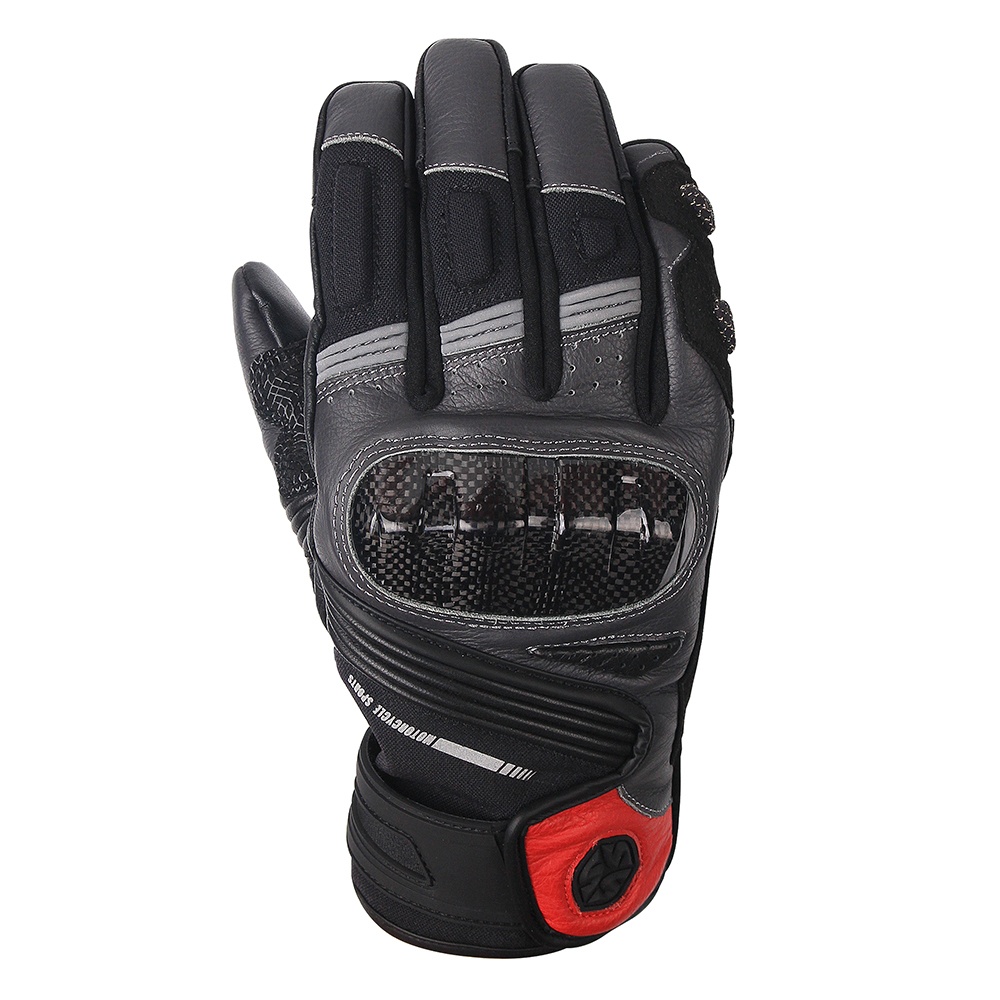 Мотоперчатки CARBON FIBER SHELL PROTECTION GLOVE+COWHIDE+ WATERPROOF   MC78WP, GREY