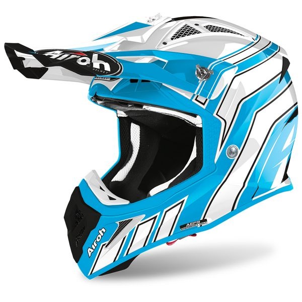 Мотошлем AIROH AVIATOR ACE ART, AZURE GLOSS