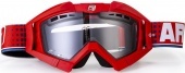 Кроссовые очки Ariete RC Flow, red, clear double ventilated lens