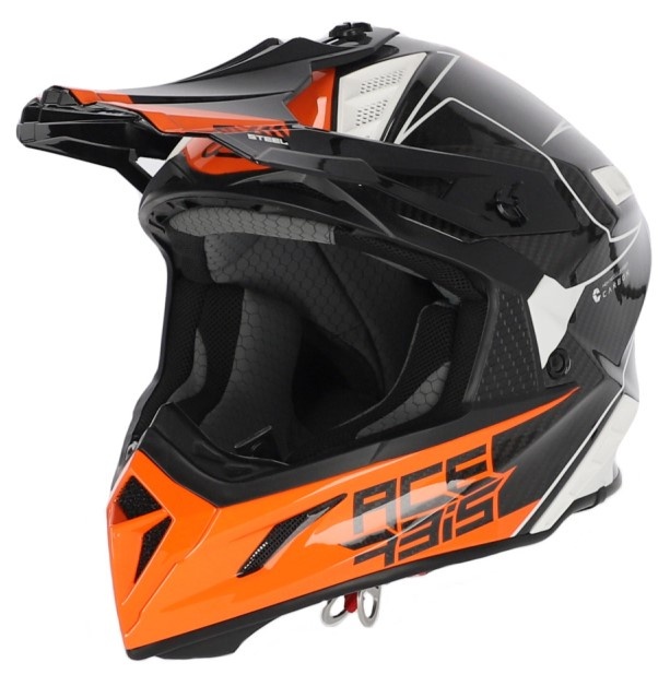 Шлем Acerbis STEEL CARBON White/Orange