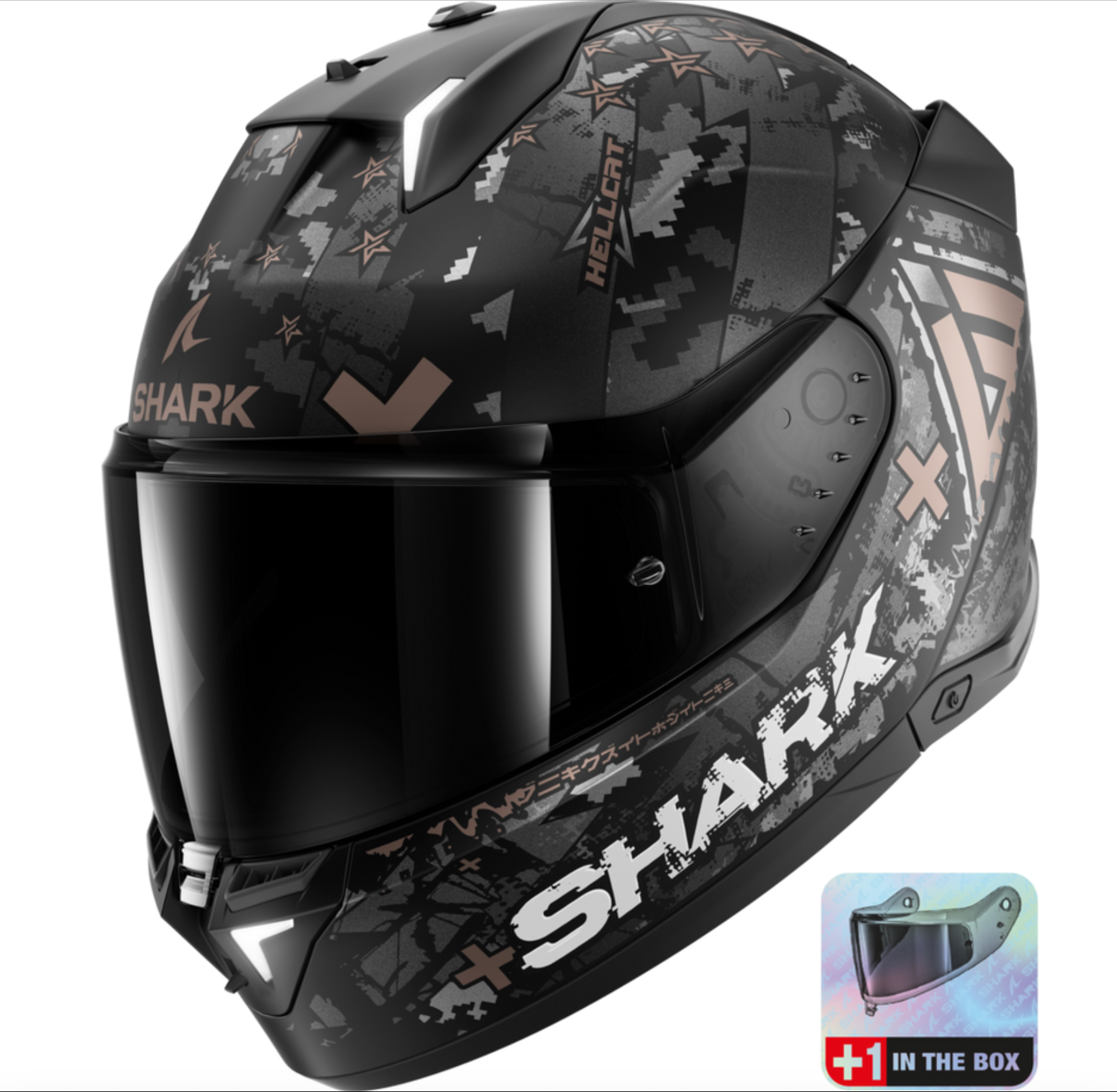 Шлем Shark SKWAL I3 HELLCAT MAT Black/Chrome/Anthracite