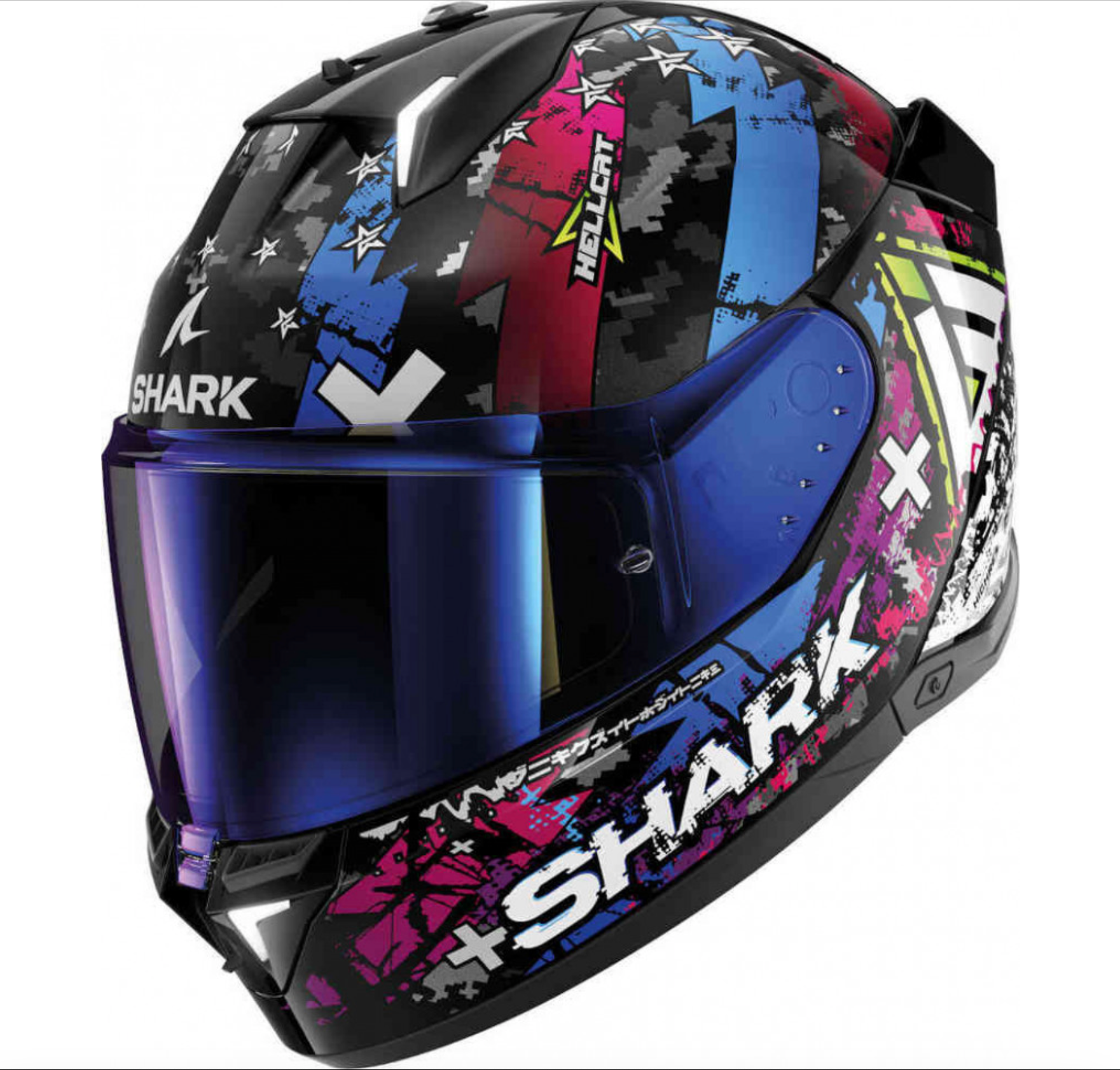 Шлем Shark SKWAL i3 HELLCAT Black/Chrome/Blue