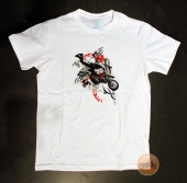 PresentPhoto футболка мужская "Мотоциклист", белая