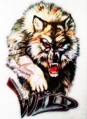 Praid наклейка "Волк (Wild)", полноцветная, 16х11 см