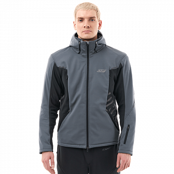 Мототолстовка DF URBAN Man Grey с защитой