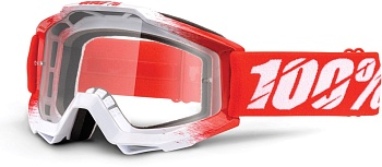Очки кроссовые 100% STRATA MX Replica White-Red