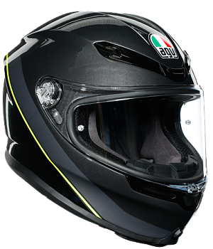 Шлем AGV K-6 MULTI Minimal Gunmetal/Black/Yellow-Fluo