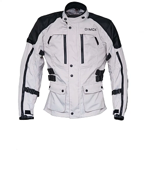 Мотокуртка DIMOX Northern breath TEXTILE JACKET, серый/черный Комбинированный мужской