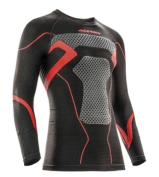 Термобелье кофта мужская Acerbis X-BODY WINTER TECHNICAL UNDERWEAR Black/Red