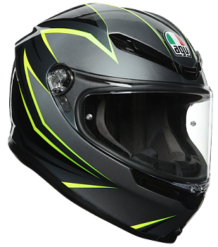 Шлем AGV K-6 MULTI Flash Grey/Black/Lime