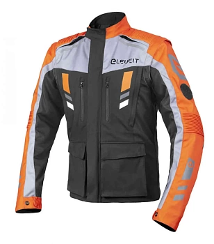 Мотокуртка ELEVEIT MUD MAXI JACKET black/orange, black/orange текстиль муж.