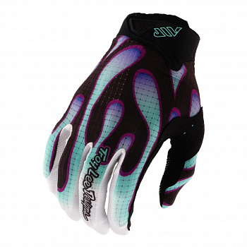 Мотоперчатки подростковые Troy Lee Designs Air Overspray Black / Real Teal