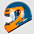 Мотошлем SOMAN H9, shining blue orange equator