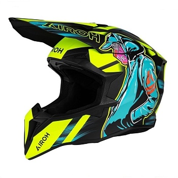 Мотошлем AIROH WRAAAP CYBER, YELLOW MATT