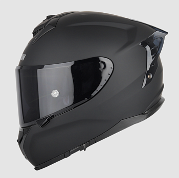 Мотошлем SOMAN SM961-S, matte black-black spoiler
