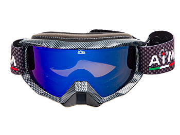 Очки снегоходные с двойной линзой AiM (PRO) 186-102 Carbon Glossy