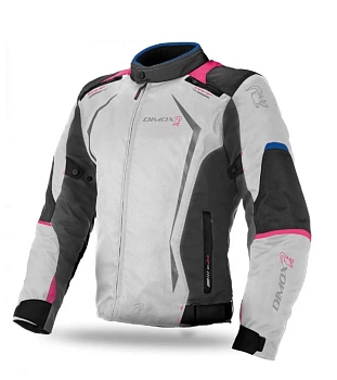 Мотокуртка DIMOX HORIZON WOMEN (WSD-JR49), ICE/PINK Текстиль женский