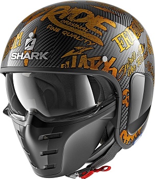 Шлем SHARK S-DRAK CARB FREESTYLE CUP Carbon/Gold