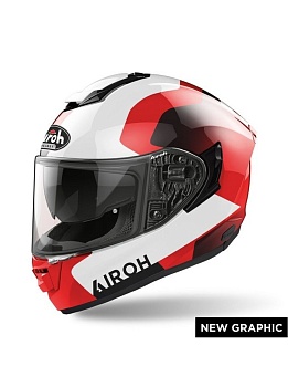 Мотошлем AIROH ST.501 DOCK, RED GLOSS