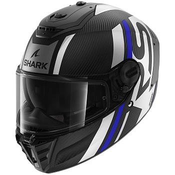 Шлем SHARK SPARTAN RS CARBON SHAWN MAT Black/Blue/Silver