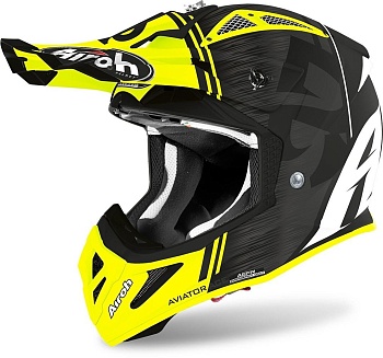Мотошлем AIROH AVIATOR ACE KYBON, YELLOW MATT
