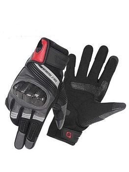 Мотоперчатки CARBON FIBER SHELL PROTECTION GLOVE+COWHIDE  MC78, GREY
