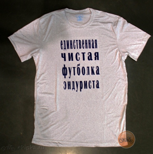 PresentPhoto футболка мужская "Чистая футболка эндуриста", серая
