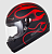 Мотошлем SOMAN H9, matte black red flame