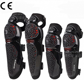 Мотонаколенники TPU KNEE AND ELBOW PROTECTOR K30H30, BLACK