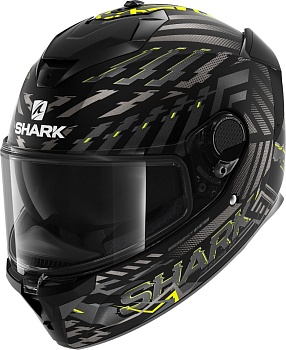 Шлем SHARK SPARTAN GT E-BRAKE BCL. MICR. MAT Black/Grey/Yellow
