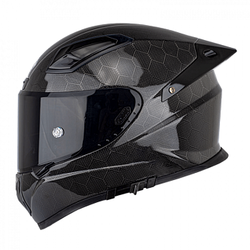 Мотошлем SOMAN Х8, snake carbon fiber black
