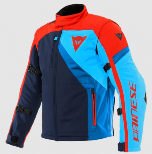 Куртка текстильная Dainese RANCH TEX JACKET BLACK-IRIS/LAVA-RED/LIGHT-BLUE