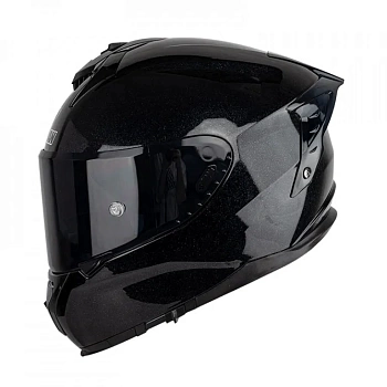 Мотошлем SOMAN SM961-S, black-black spoiler