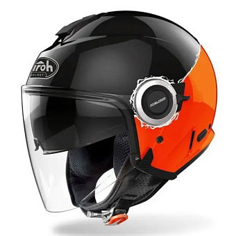 Мотошлем AIROH HELIOS FLUO, ORANGE GLOSS