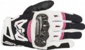 Alpinestars Мотоперчатки Stella SMX-2 Air Carbon V2 Glove 1239, черно-бело-розовые