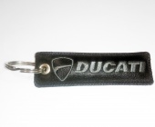 Брелок на ключи Ducati, черно-серый, 10х3 см.