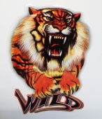 Praid наклейка "Тигр (Wild)" наружная полноцветная, 16х12 см